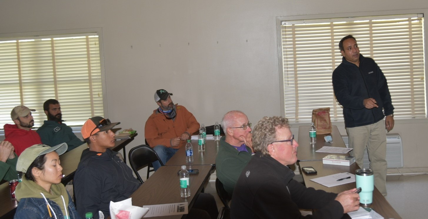 Raj Singh giving a presentation.