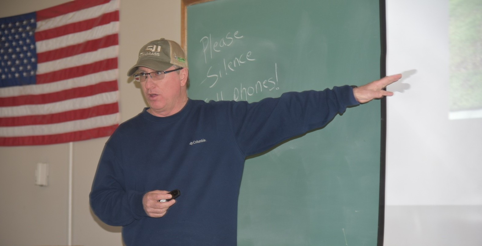 Ron Strahan giving a presentation.