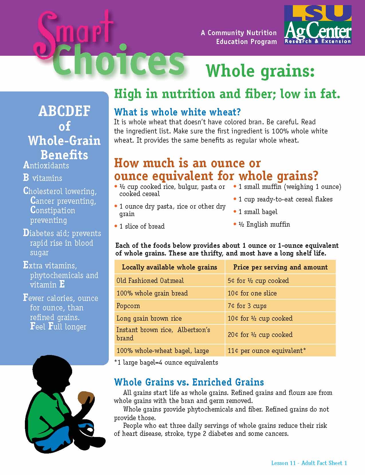 Smart Choices:  Whole Grains