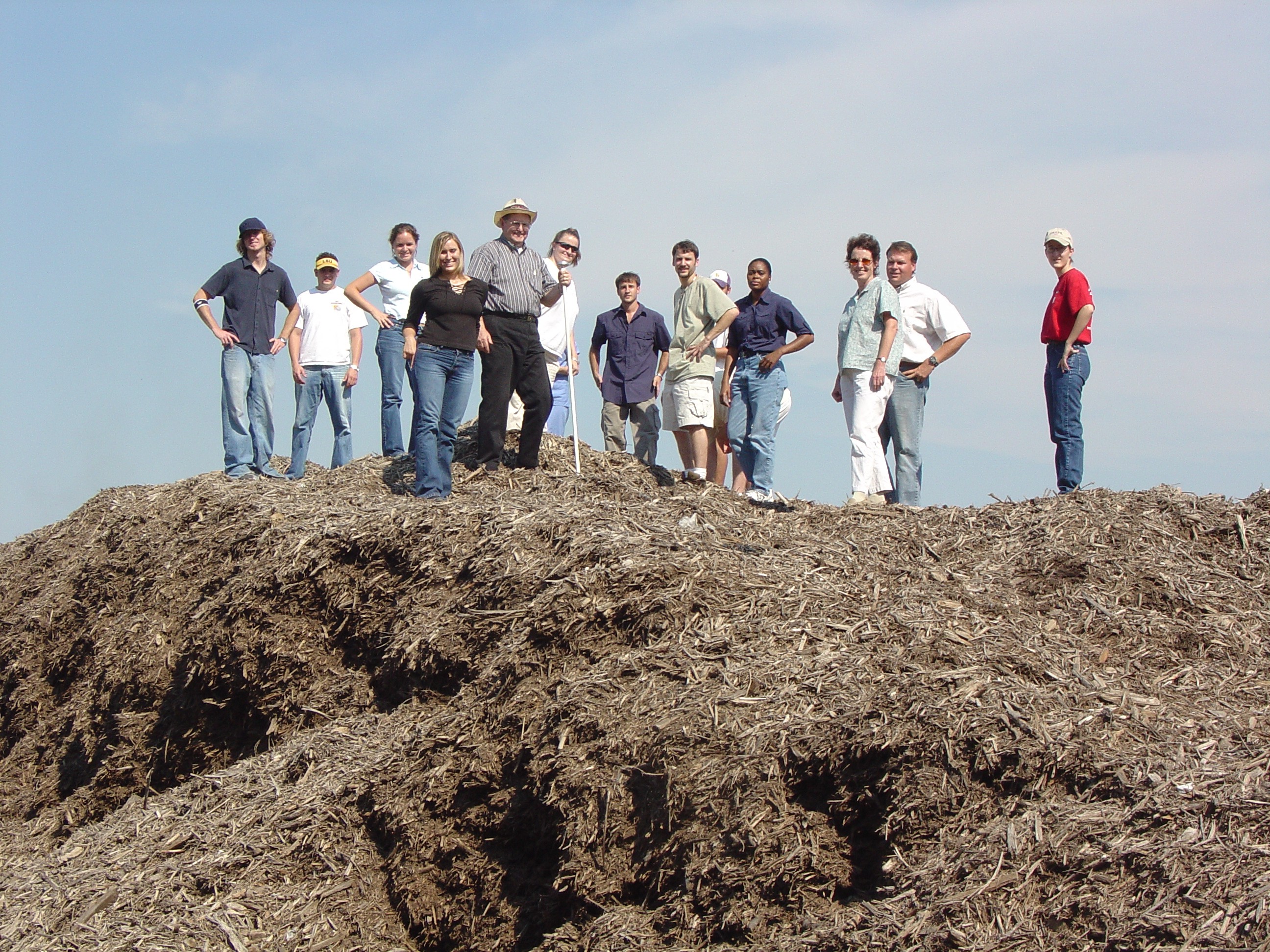 atop a compost row