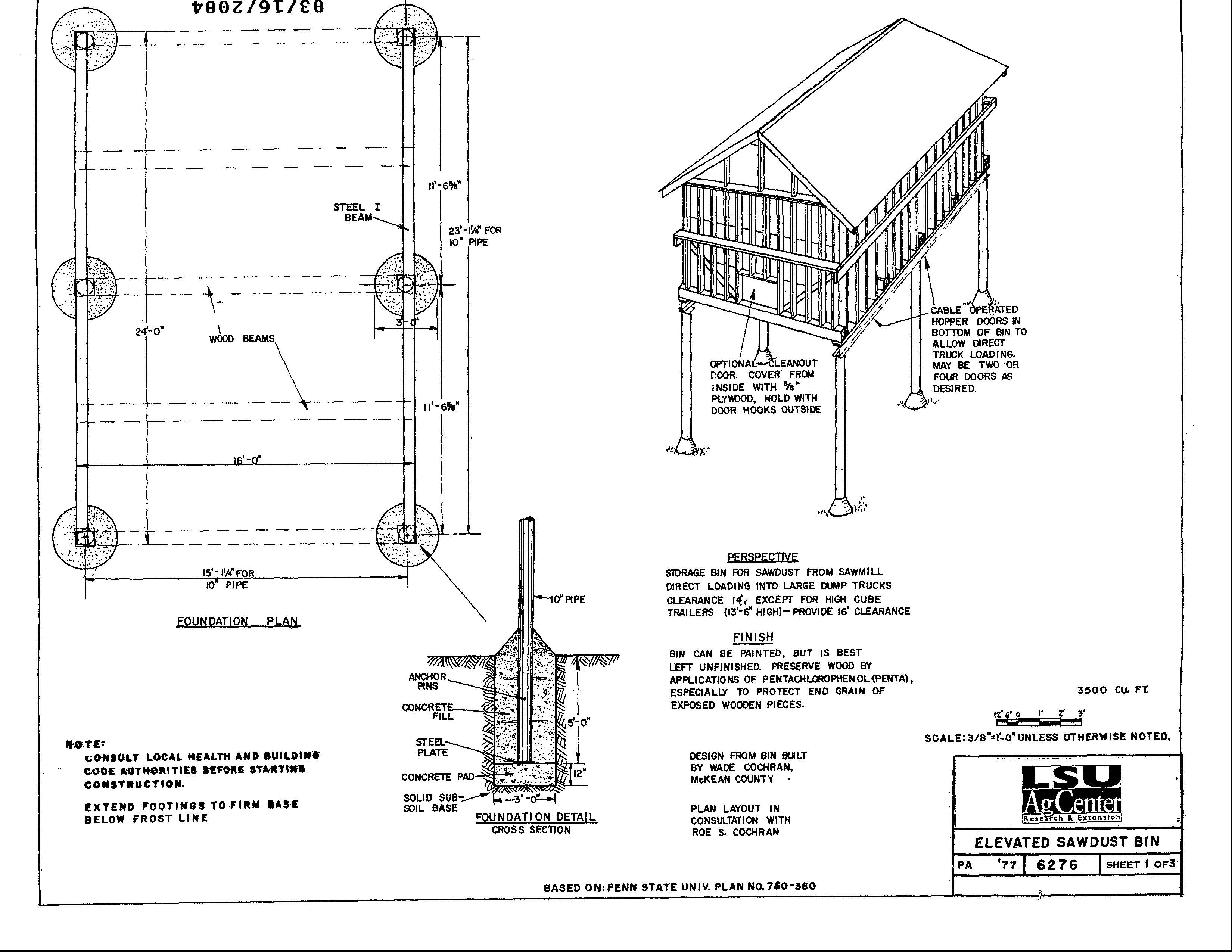 Elevated Sawdust Bin