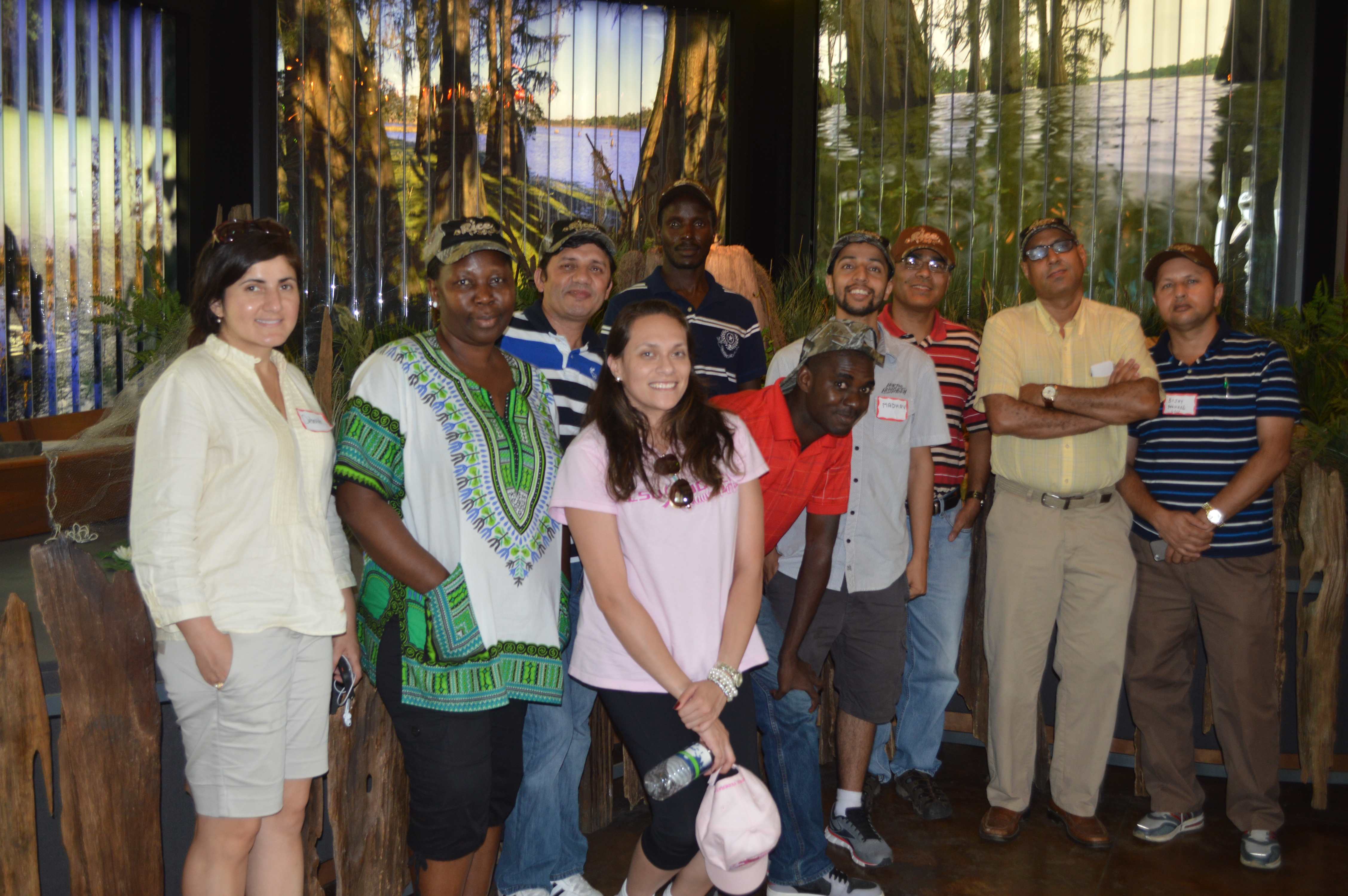 GSD members at visitor's center.