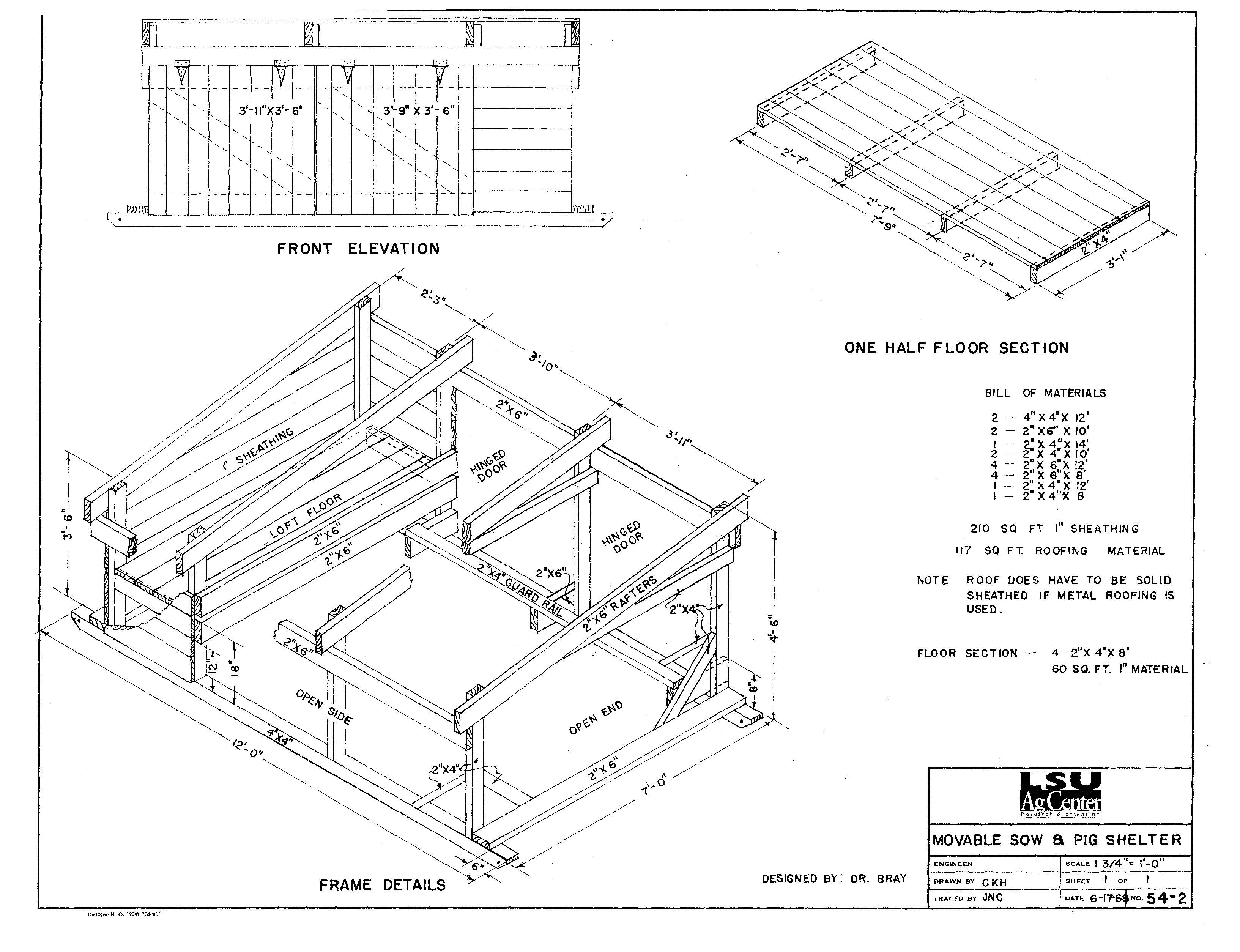 Movable Sow & Pig Shelter
