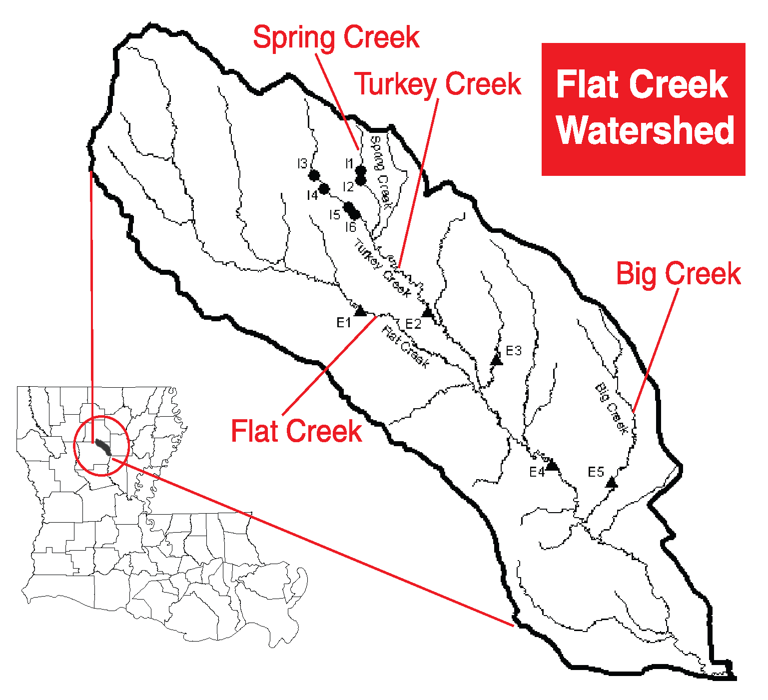 Flat Creek Watershed illustration