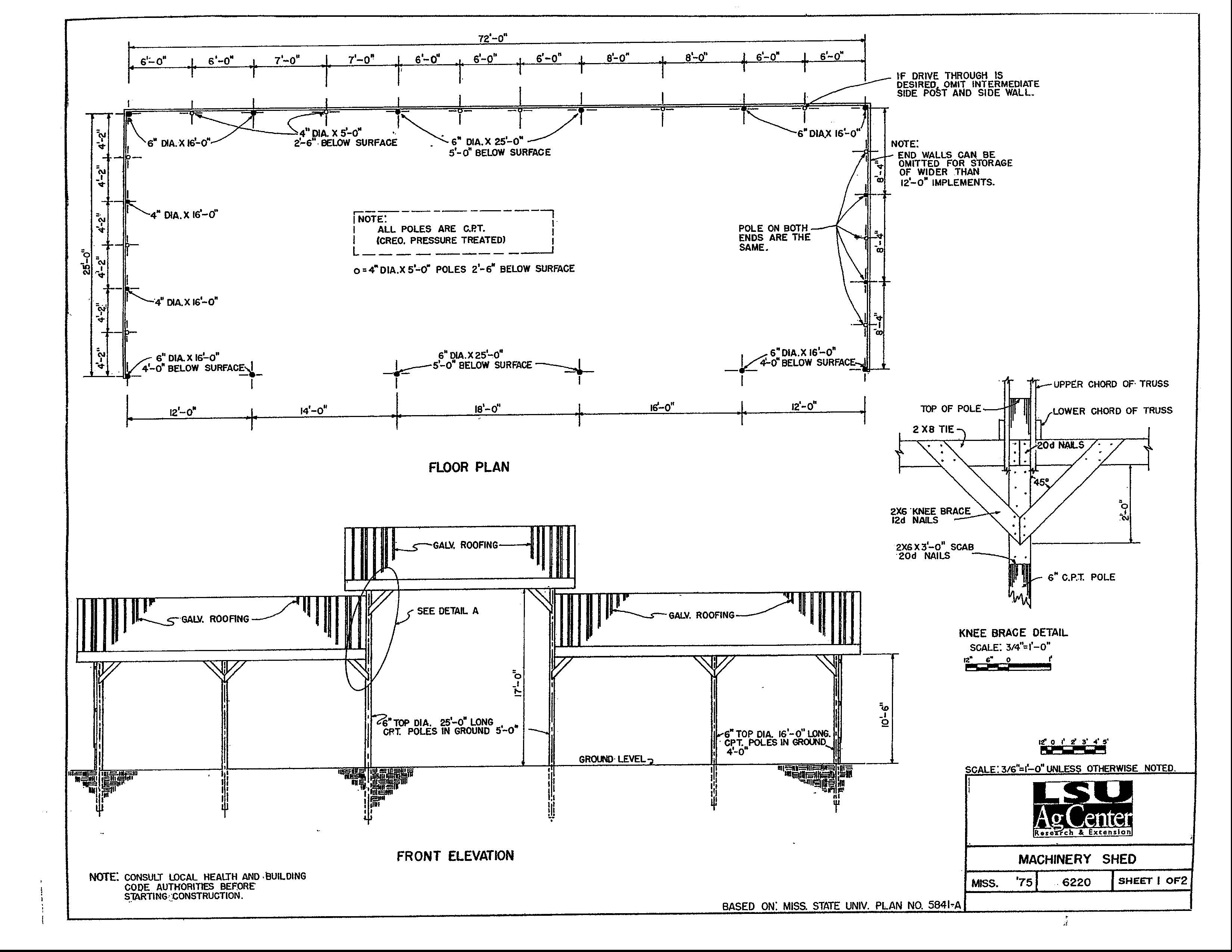 Machinery Shed (Pole Construction)