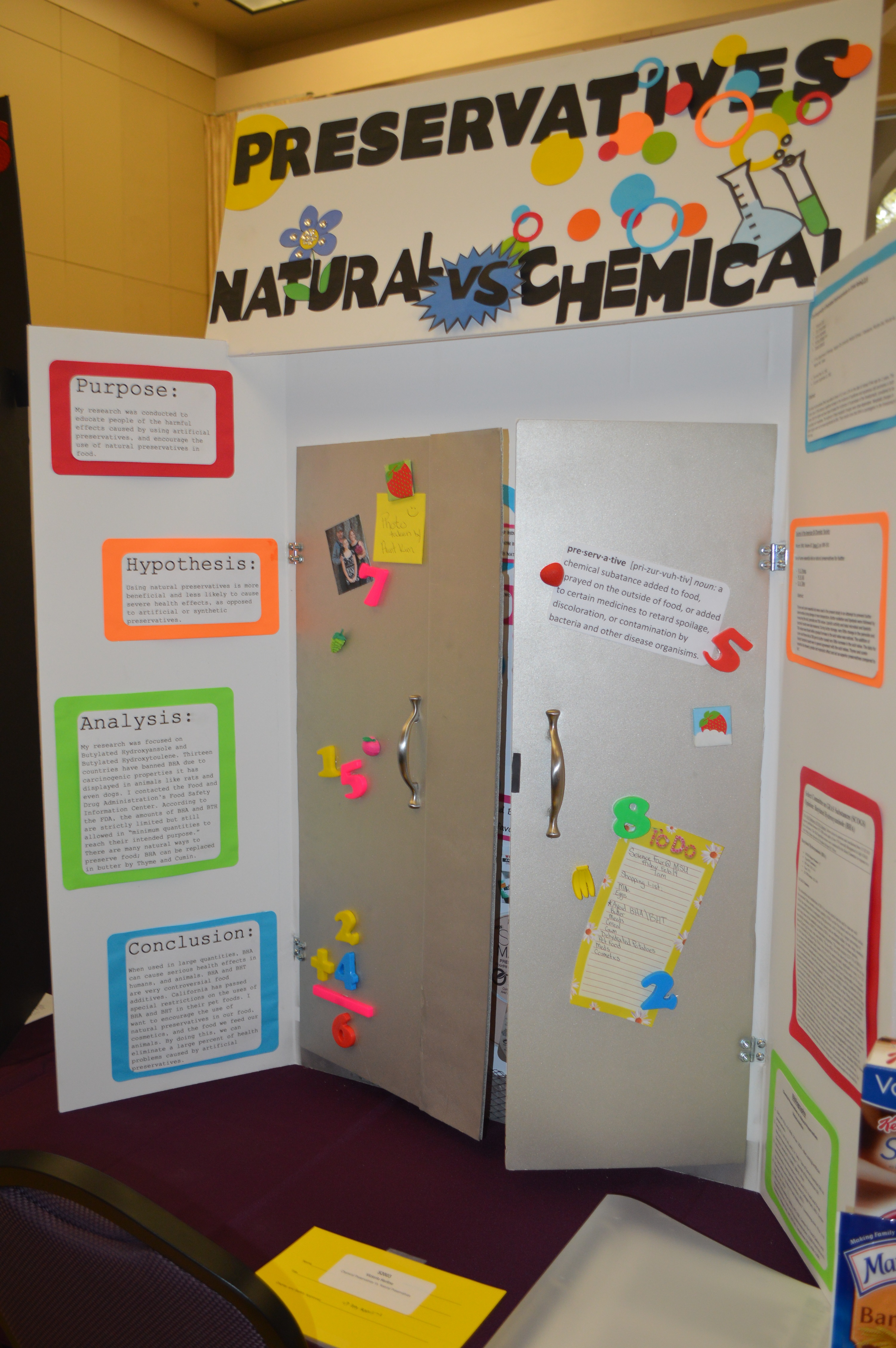 place  Victoria Herline “Chemical Preservatives vs. Natural Preservatives” 