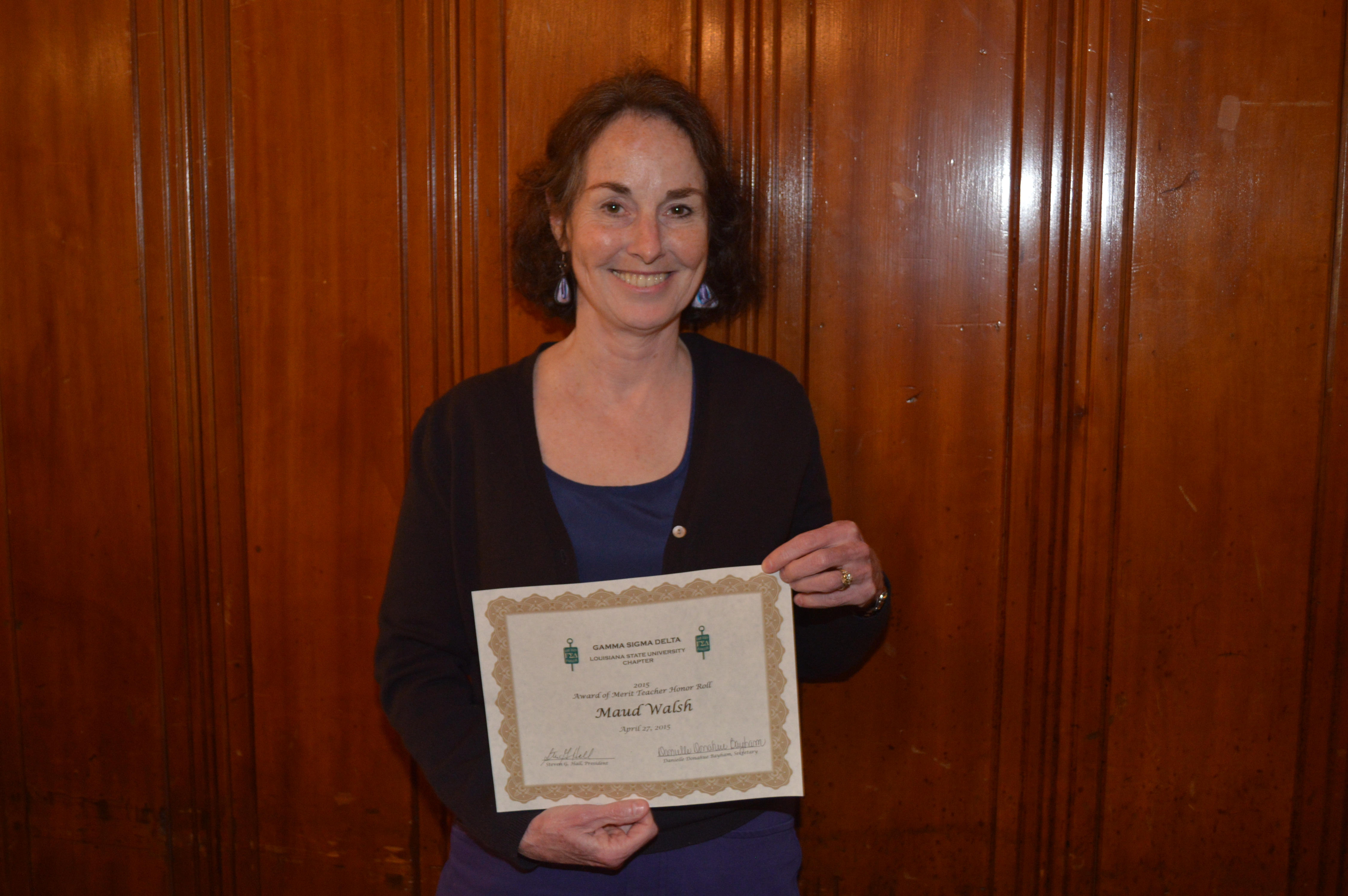 Maud Walsh teacher merit honor roll.