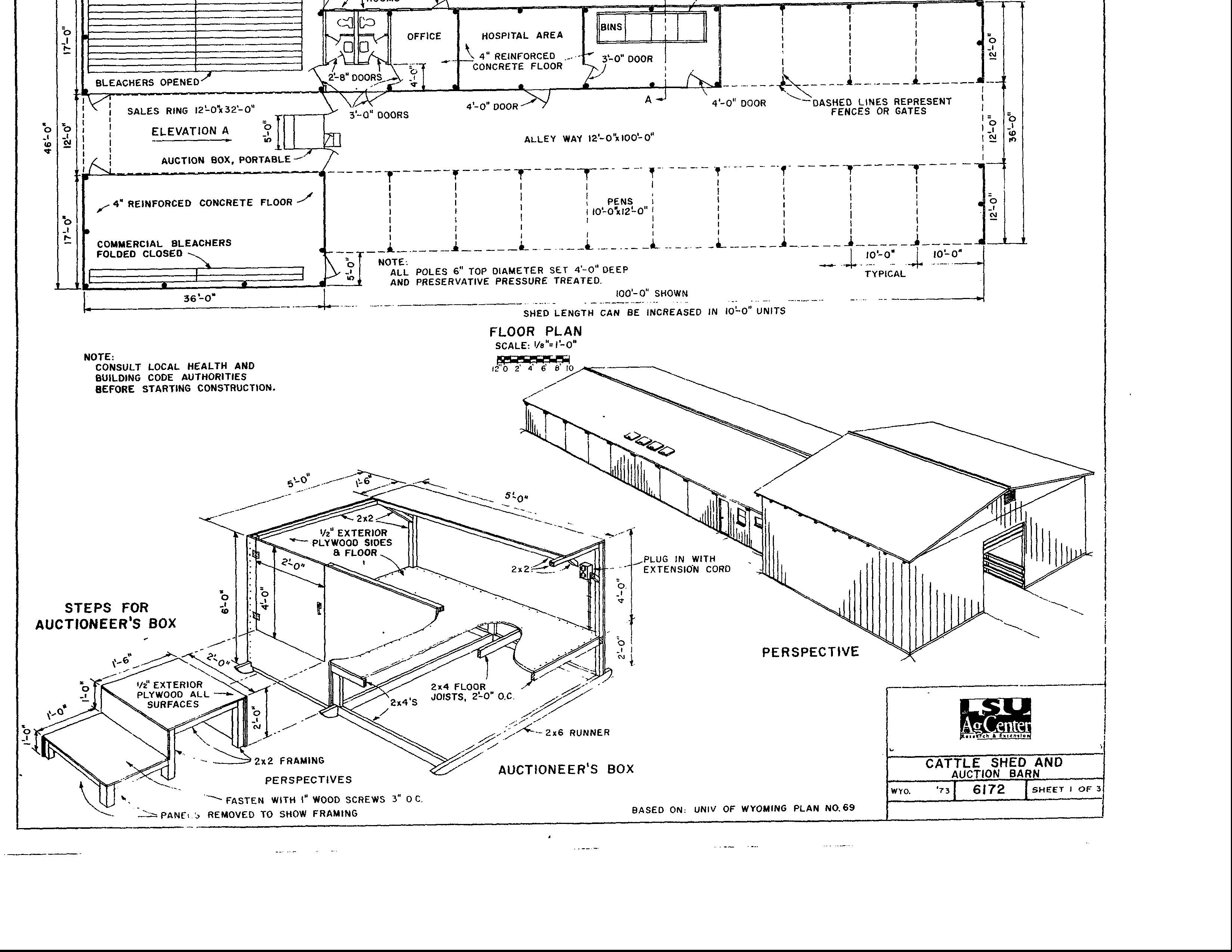 Cattle Shed and Auction Barn