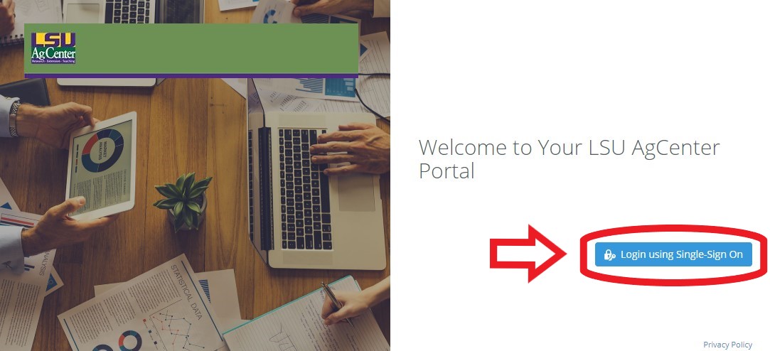 Training Portal Login Screen