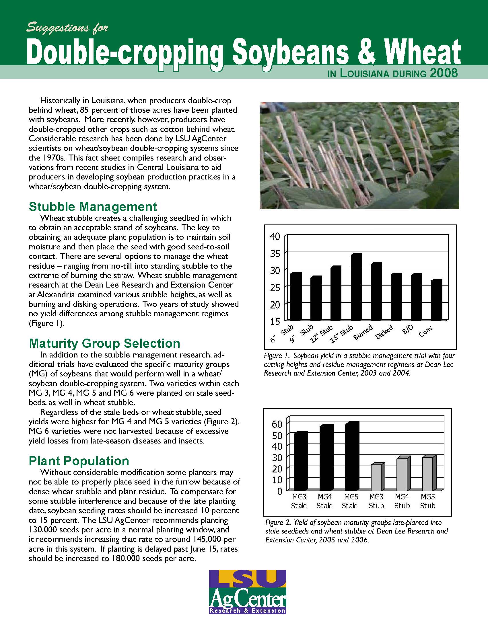 Double-cropping Soybeans and Wheat in Louisiana