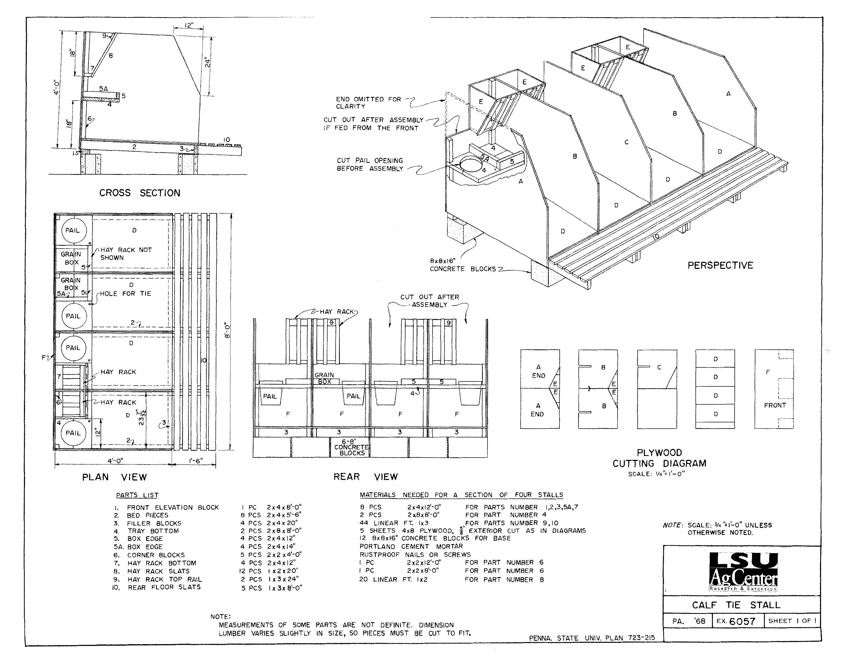 Calf Tie Stall