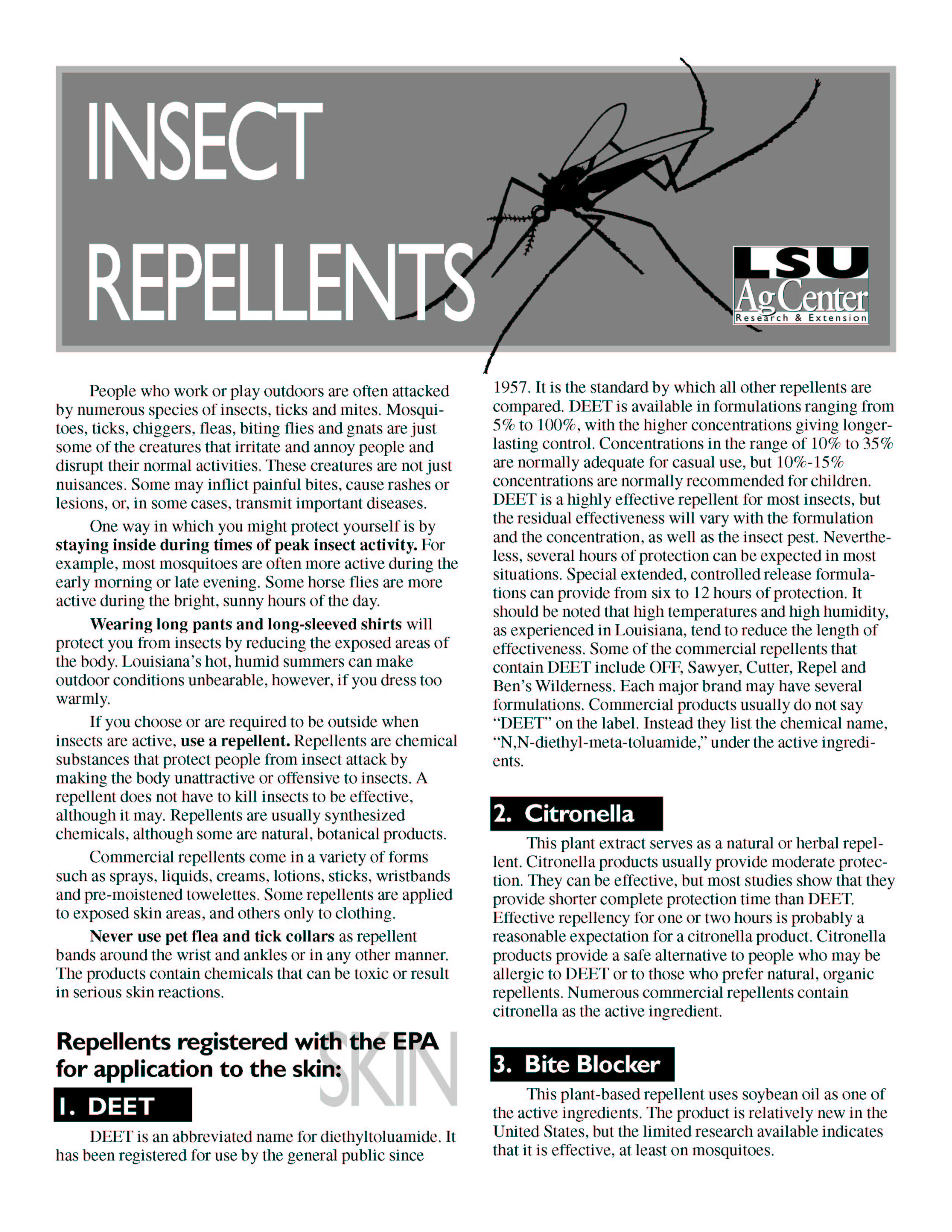Insect Repellents