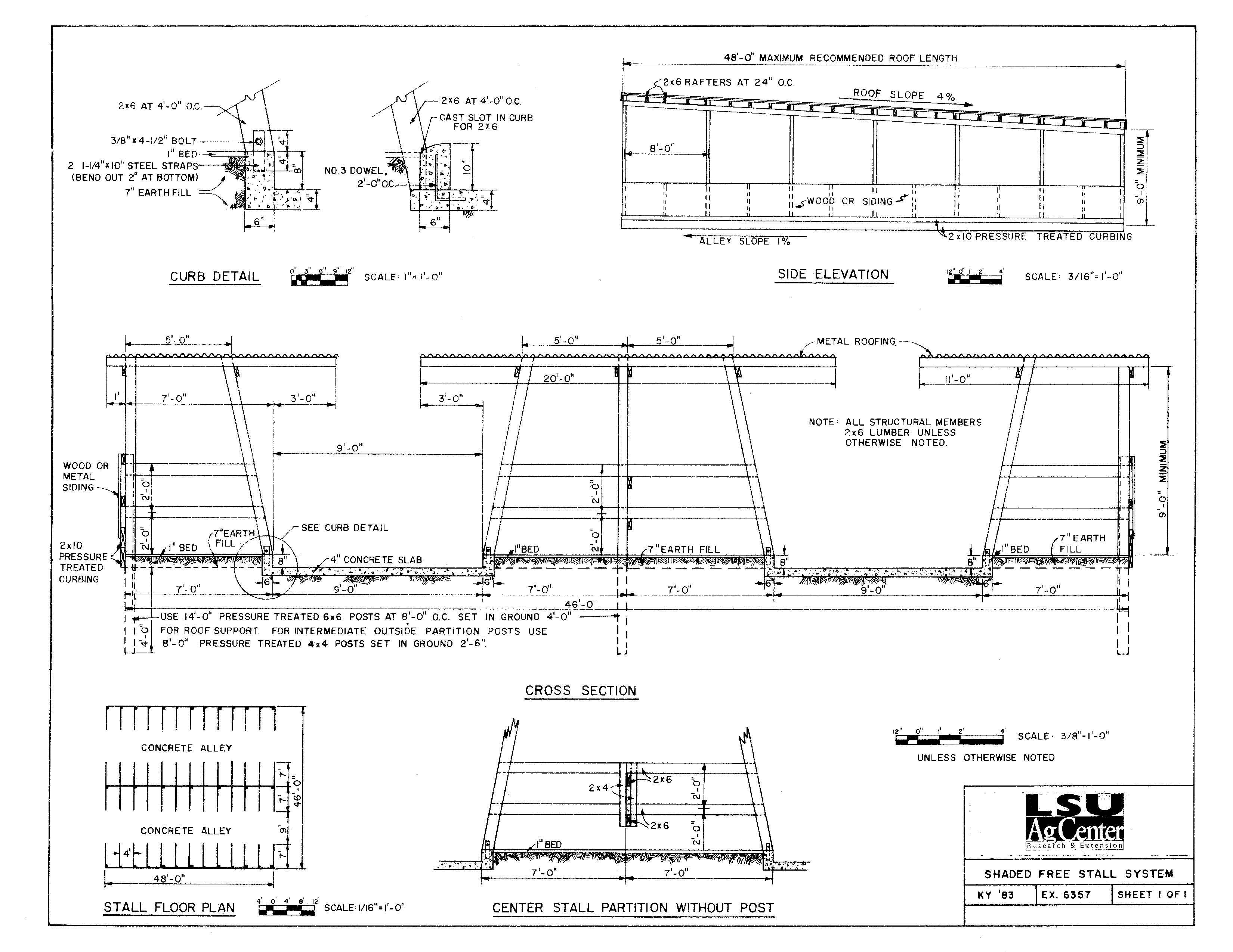Shaded Free Stall System