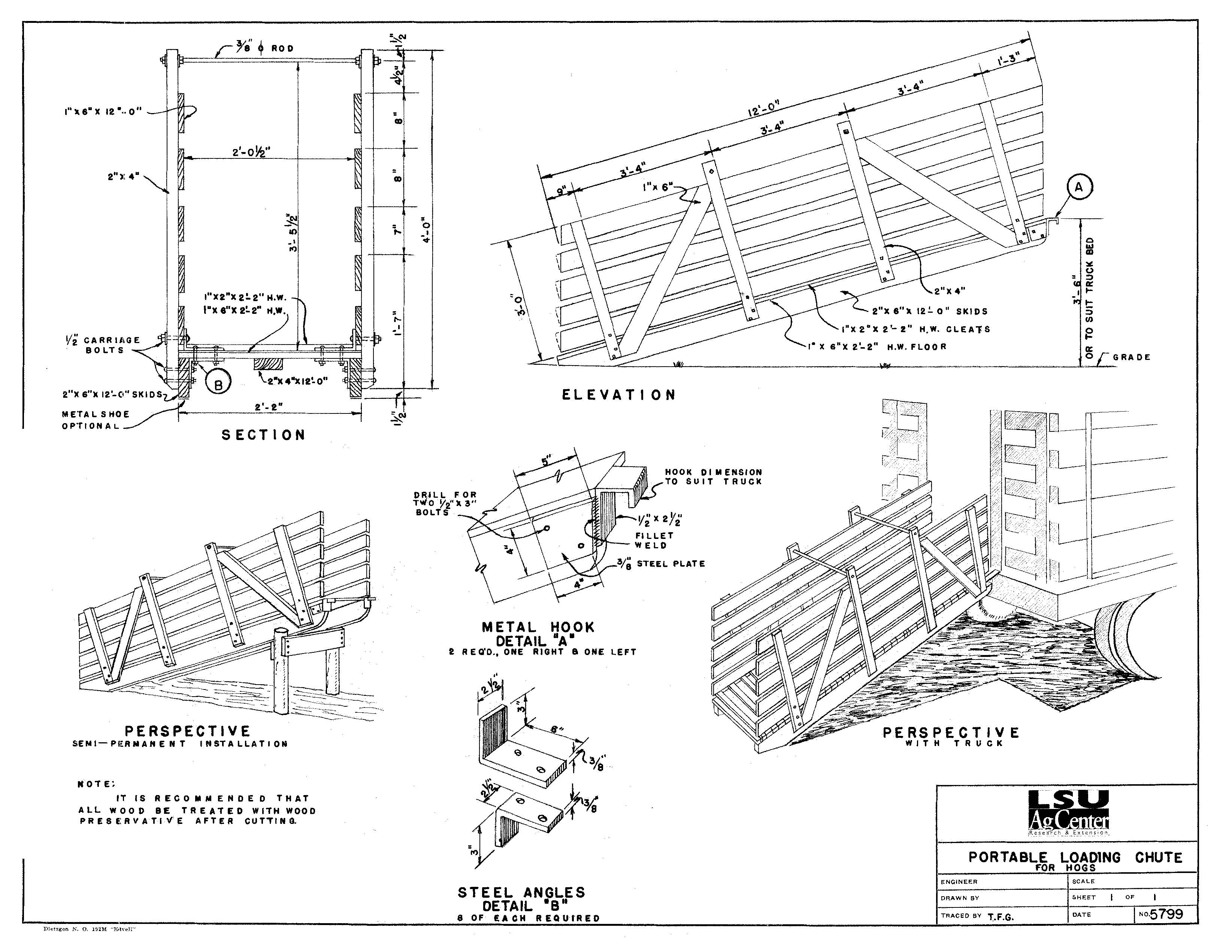Portable Loading Chute for Hogs