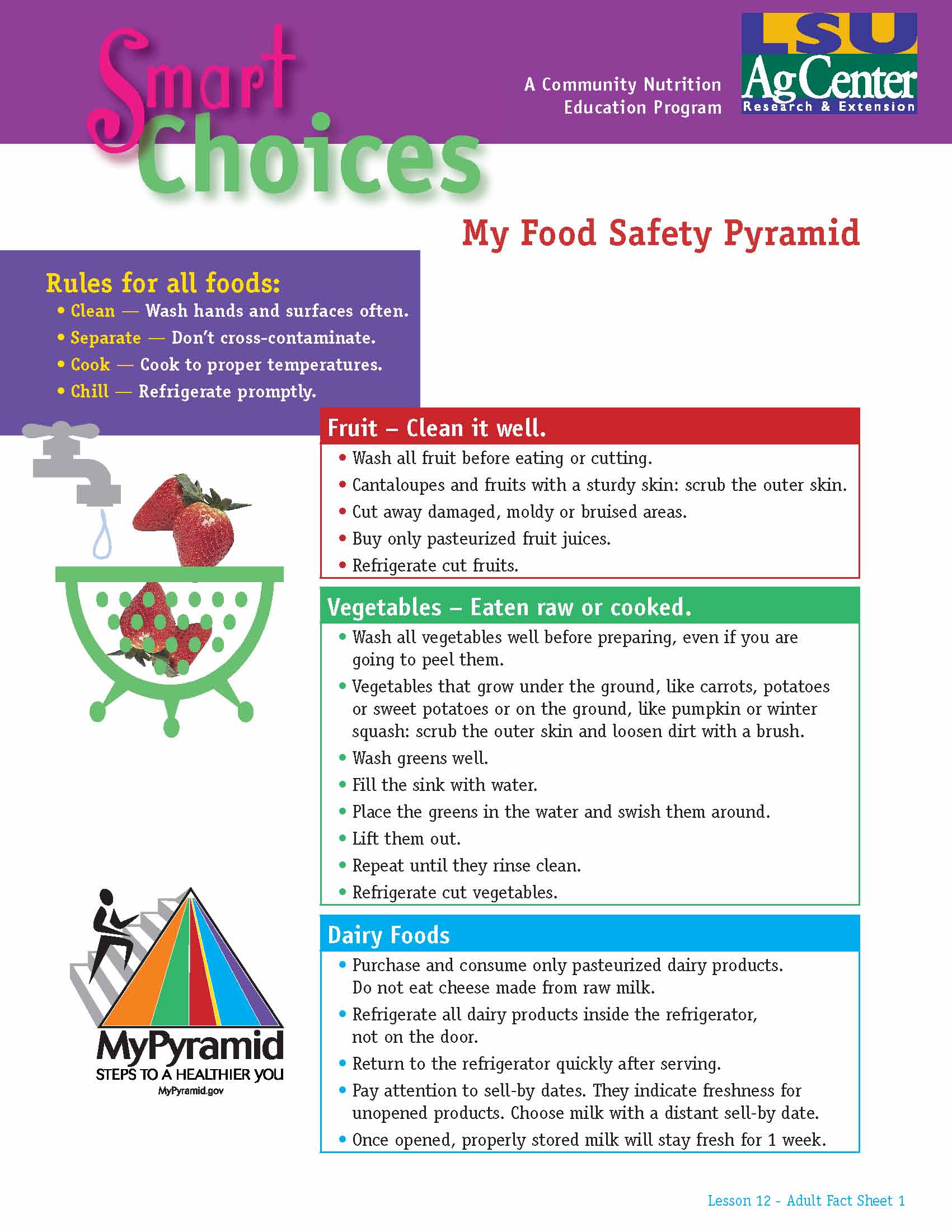 Smart Choices:  My Food Safety Pyramid