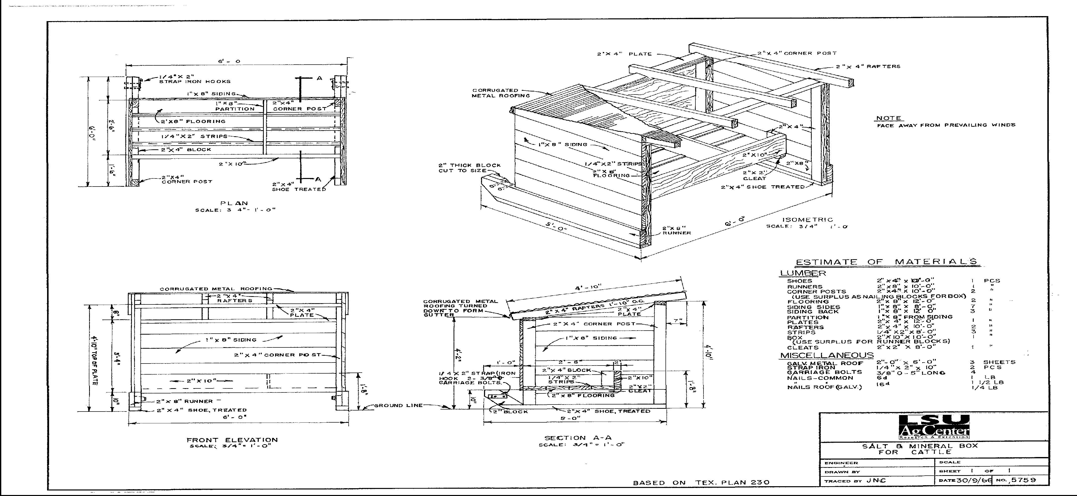 Salt & Mineral Box for Cattle